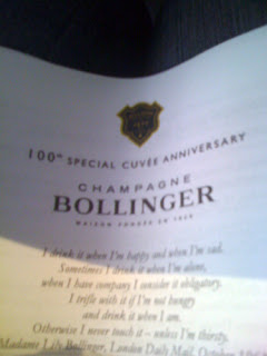 Bollinger – a quick snapshot of the range