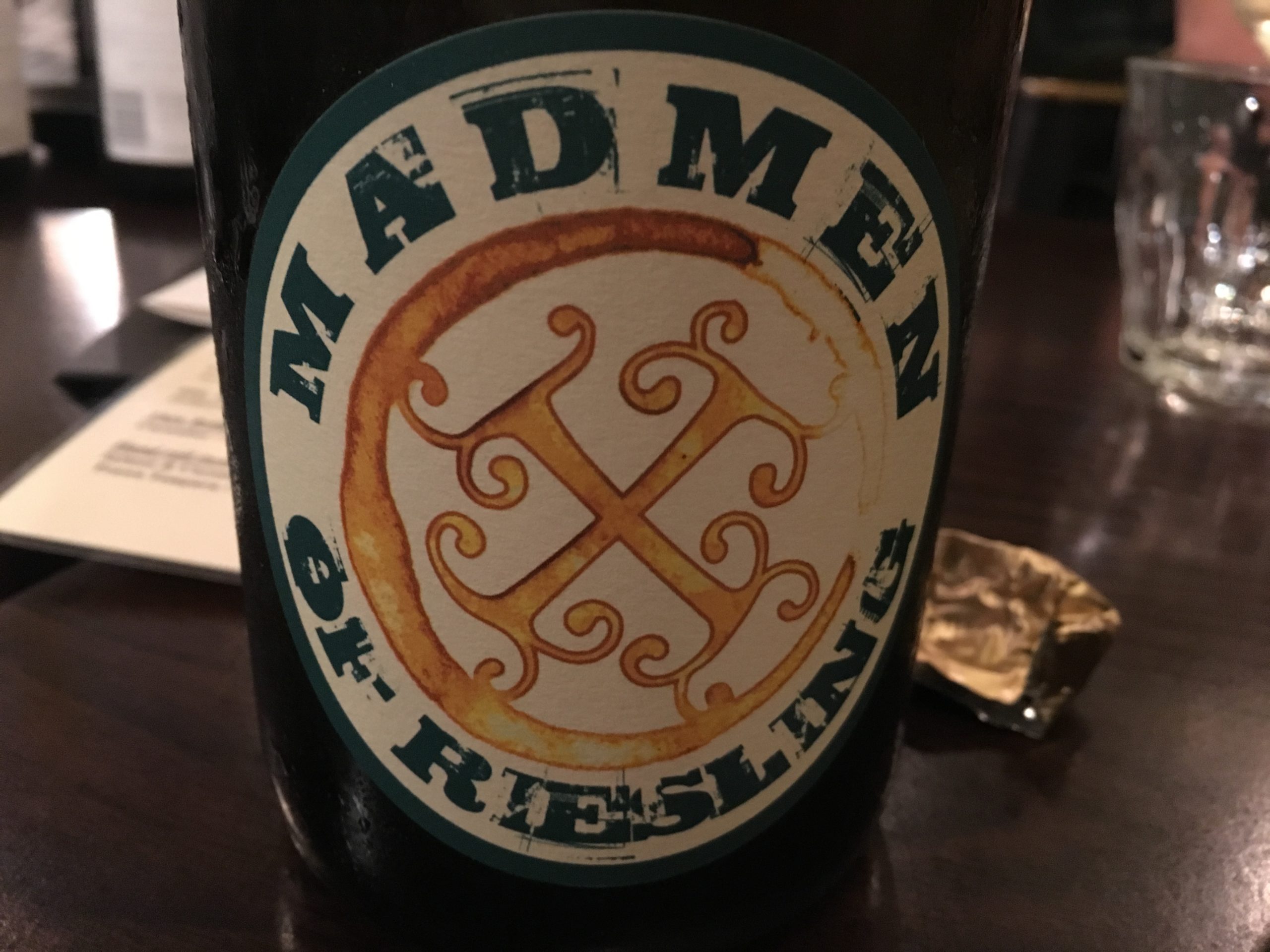 A wine in between moves: Xabregas Mad Men of Riesling 2015