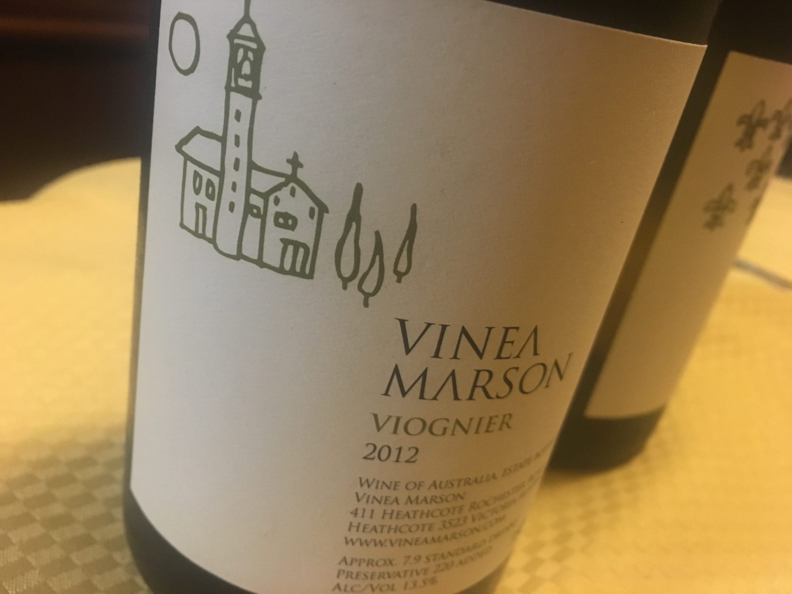 vinea marson heathcote viognier 2012