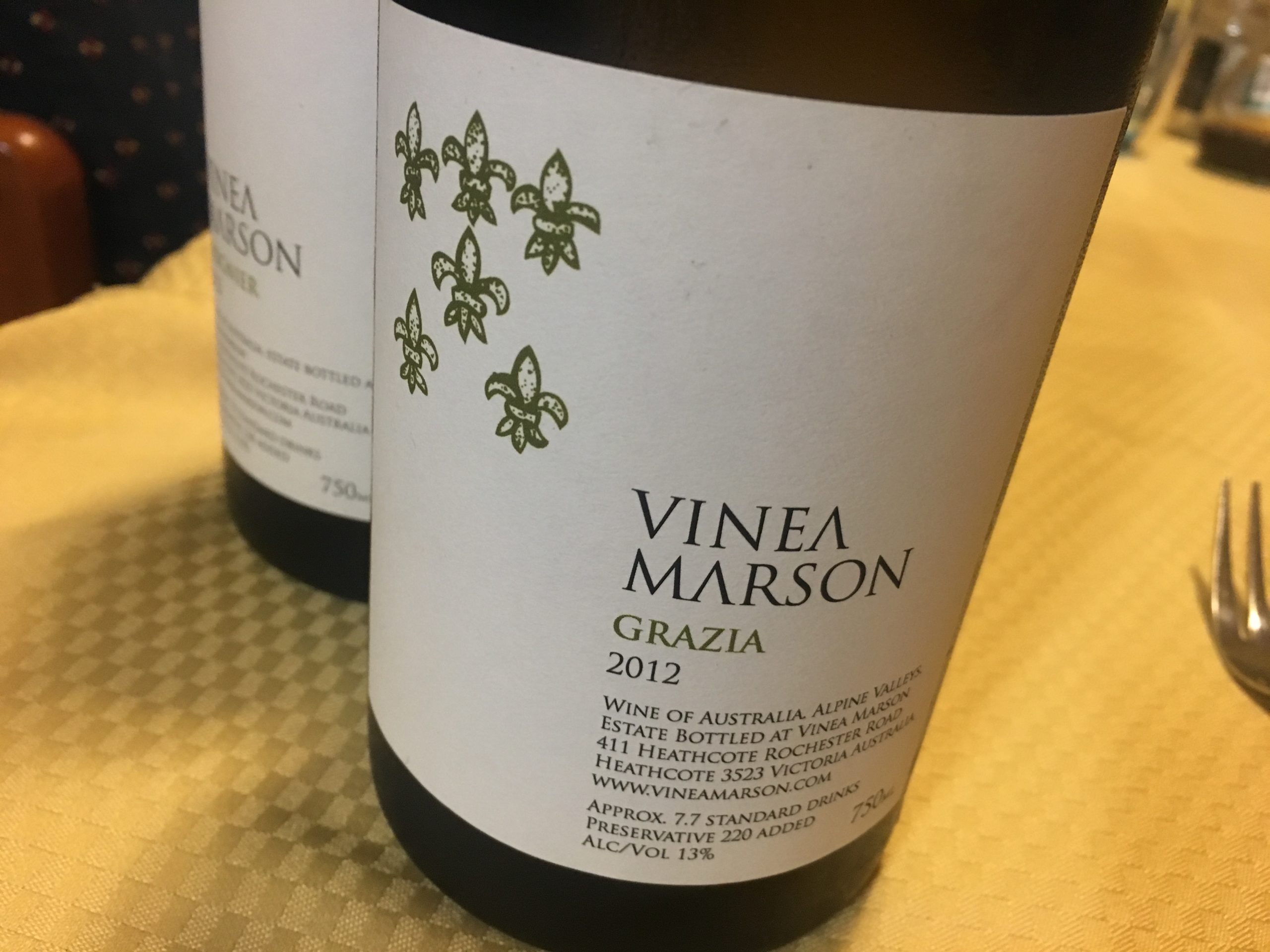 Vinea Marson Grazia Alpine Valleys White Blend 2012