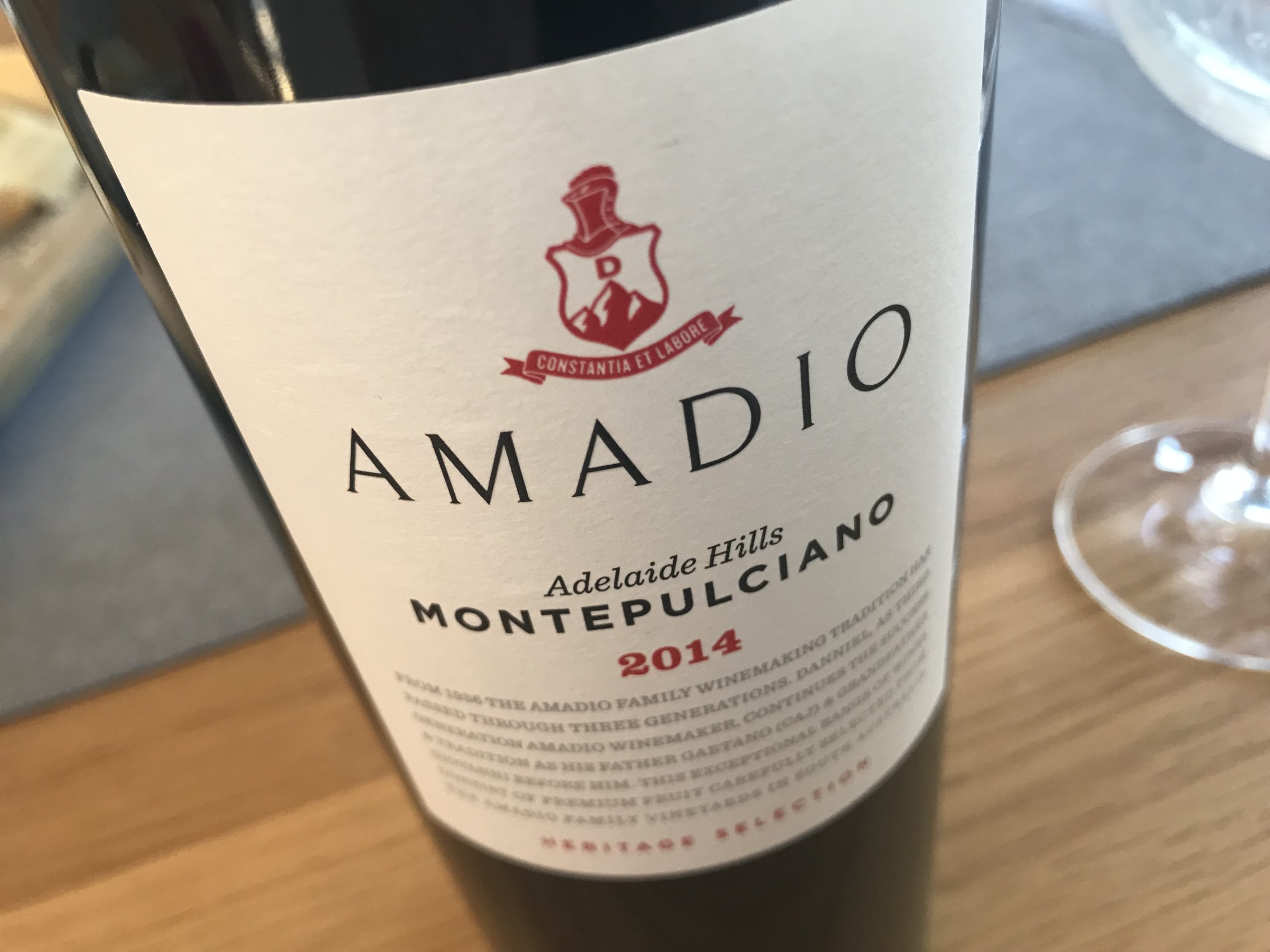 Amadio Heritage Selection Kersbrook Montepulciano 2014