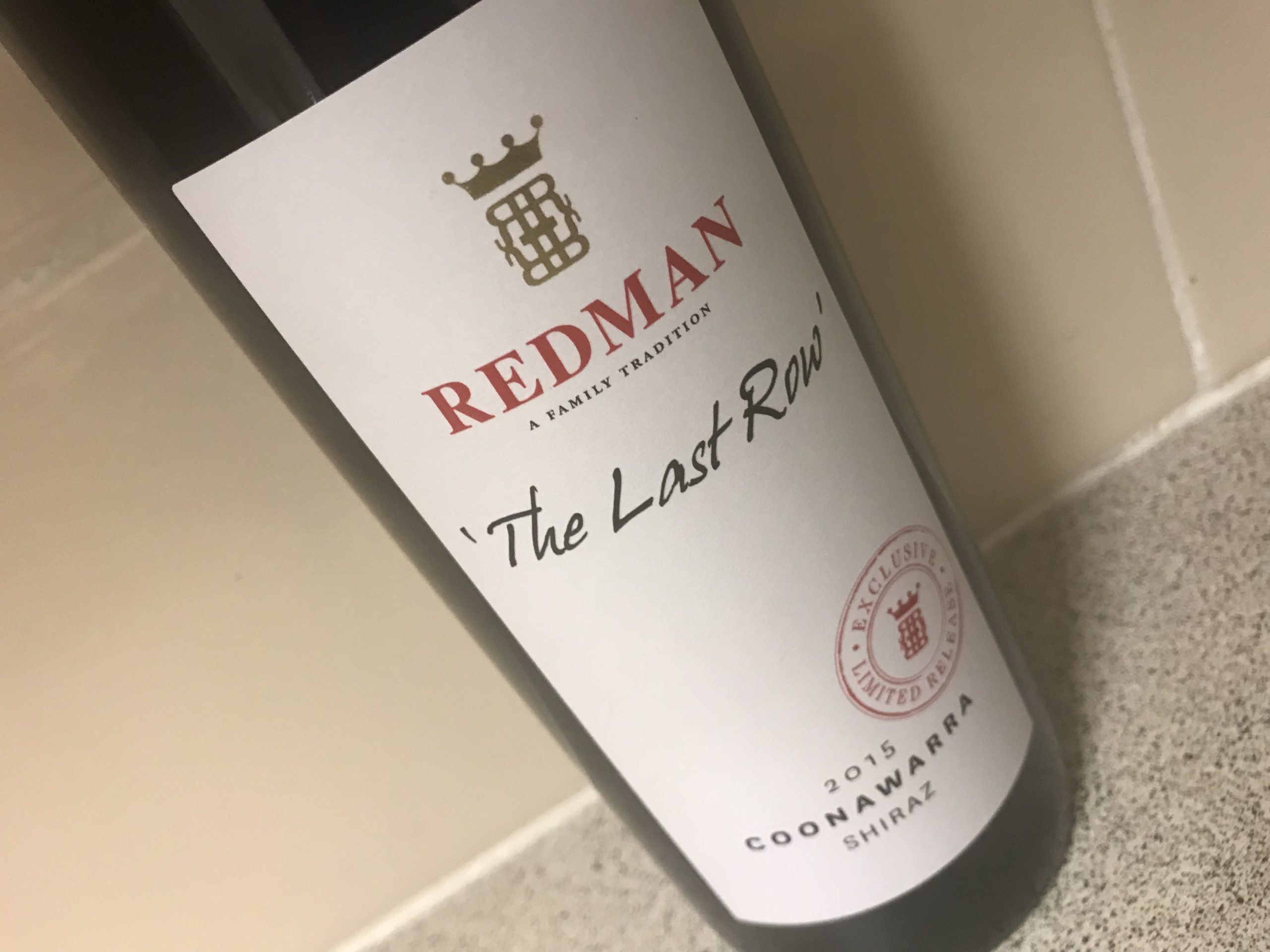 Redman The Last Row Coonawarra Shiraz 2015