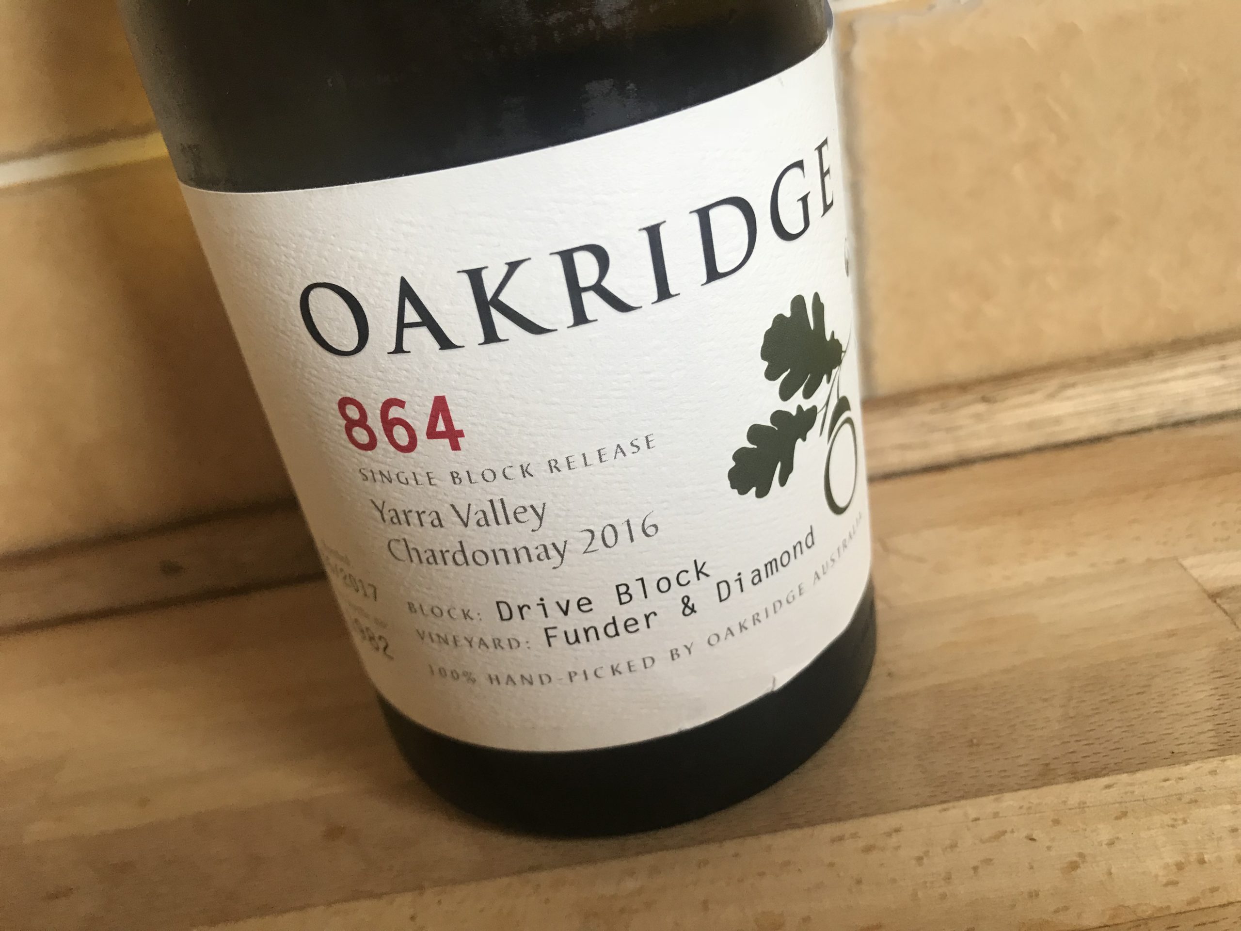 Oakridge 864 Funder & Diamond Chardonnay 2016