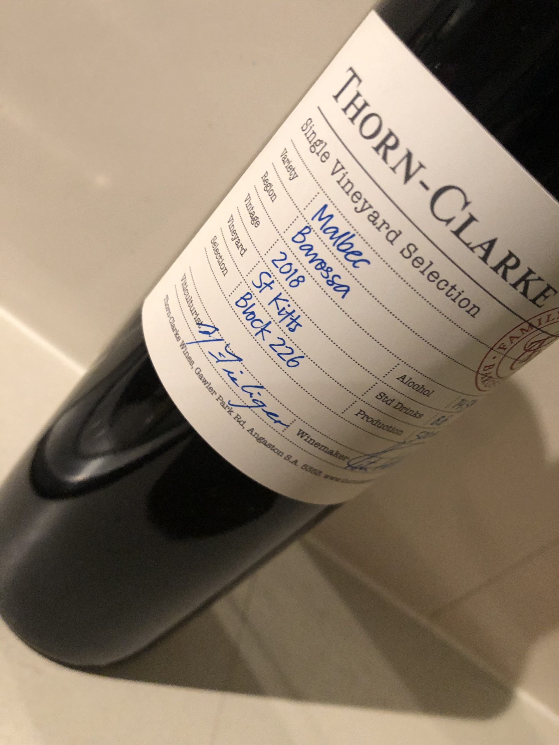 Review: Thorn-Clarke Single Vineyard Selection Malbec 2018