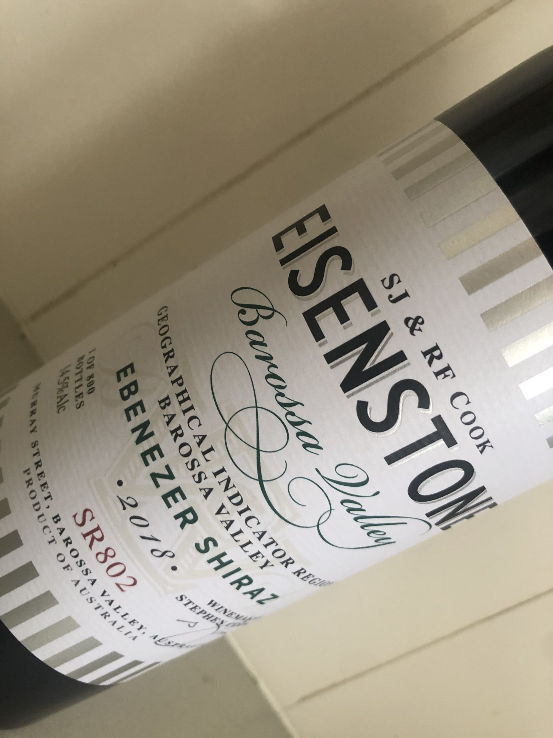 Eisenstone Wines Ebenezer Shiraz 2018