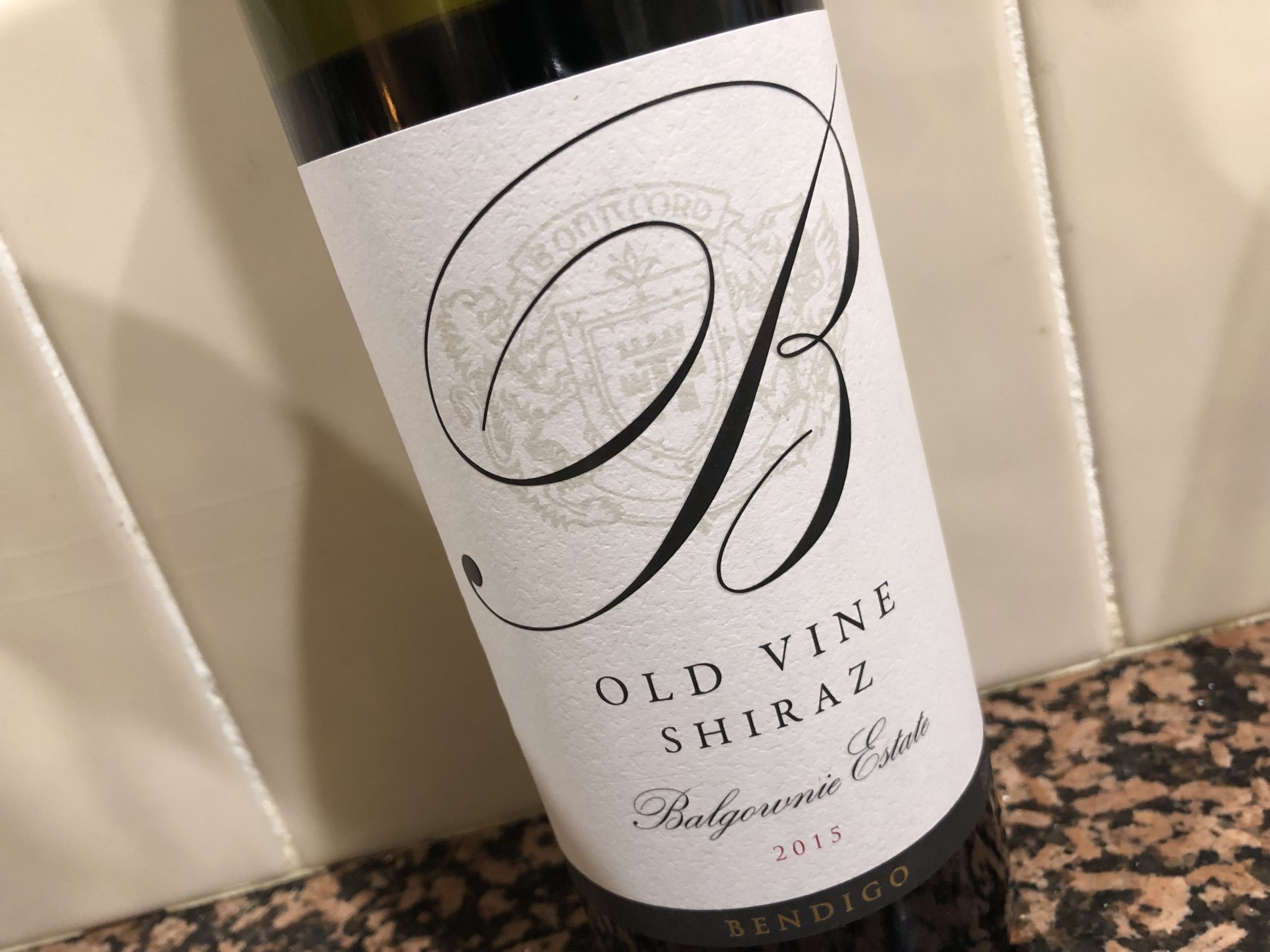 Review: Balgownie Estate Old Vine Shiraz 2015. Top dog, but I like the Cabernet better.