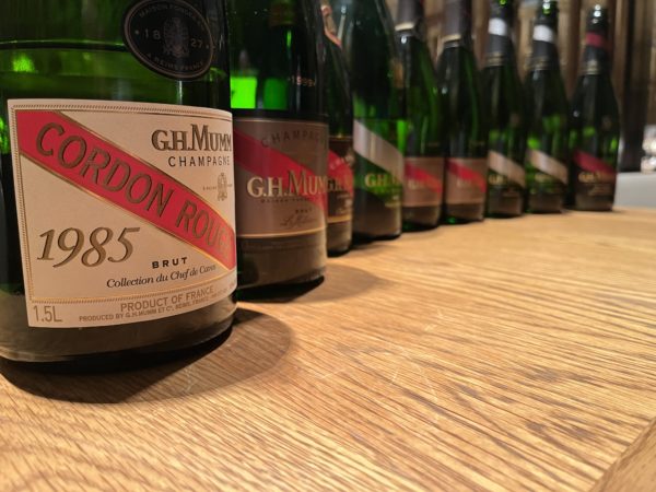 G.H. Mumm Millésimé Champagne 1985-2015 lineup