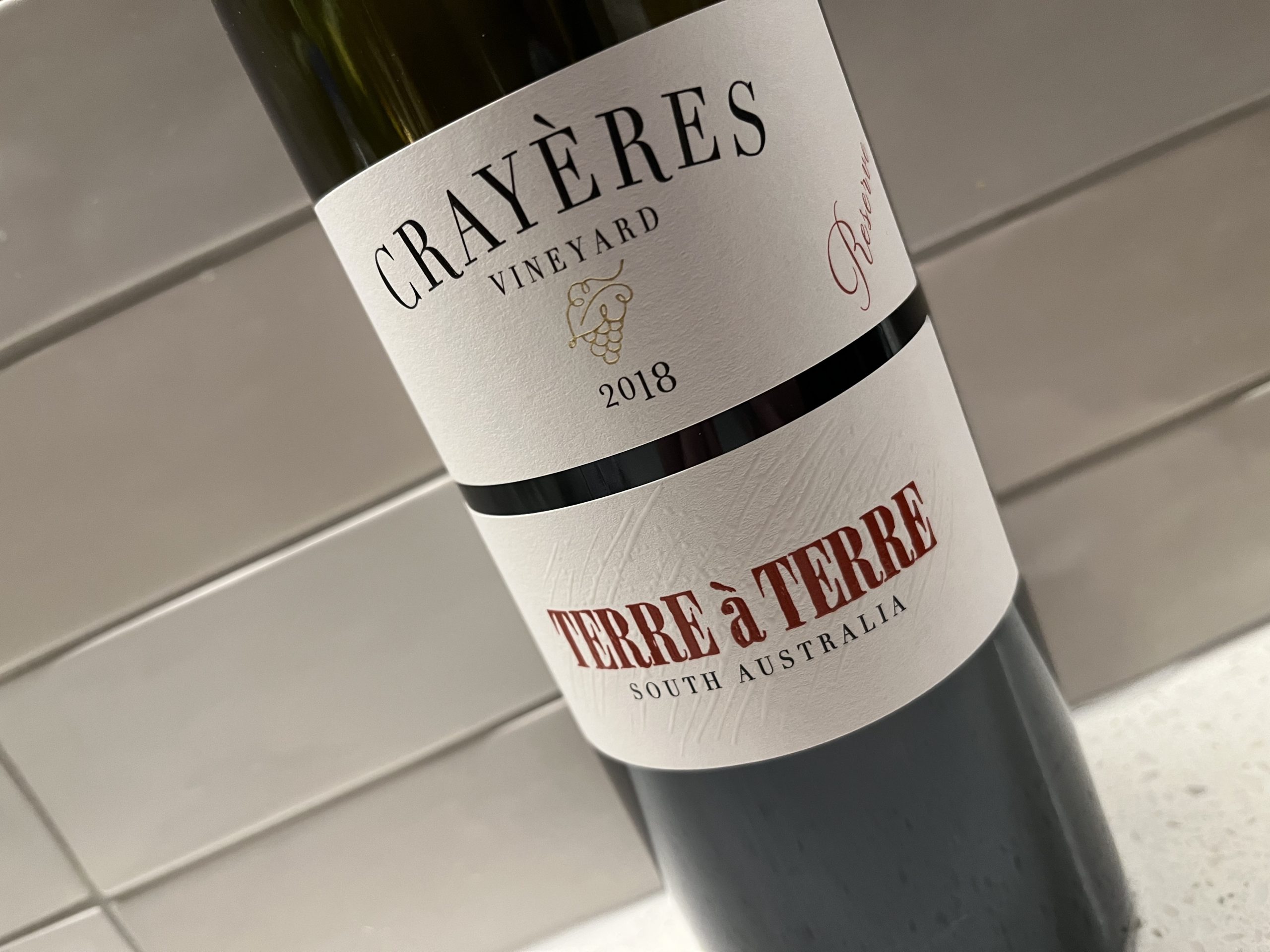 Terre à Terre Crayères Vineyard Reserve 2018