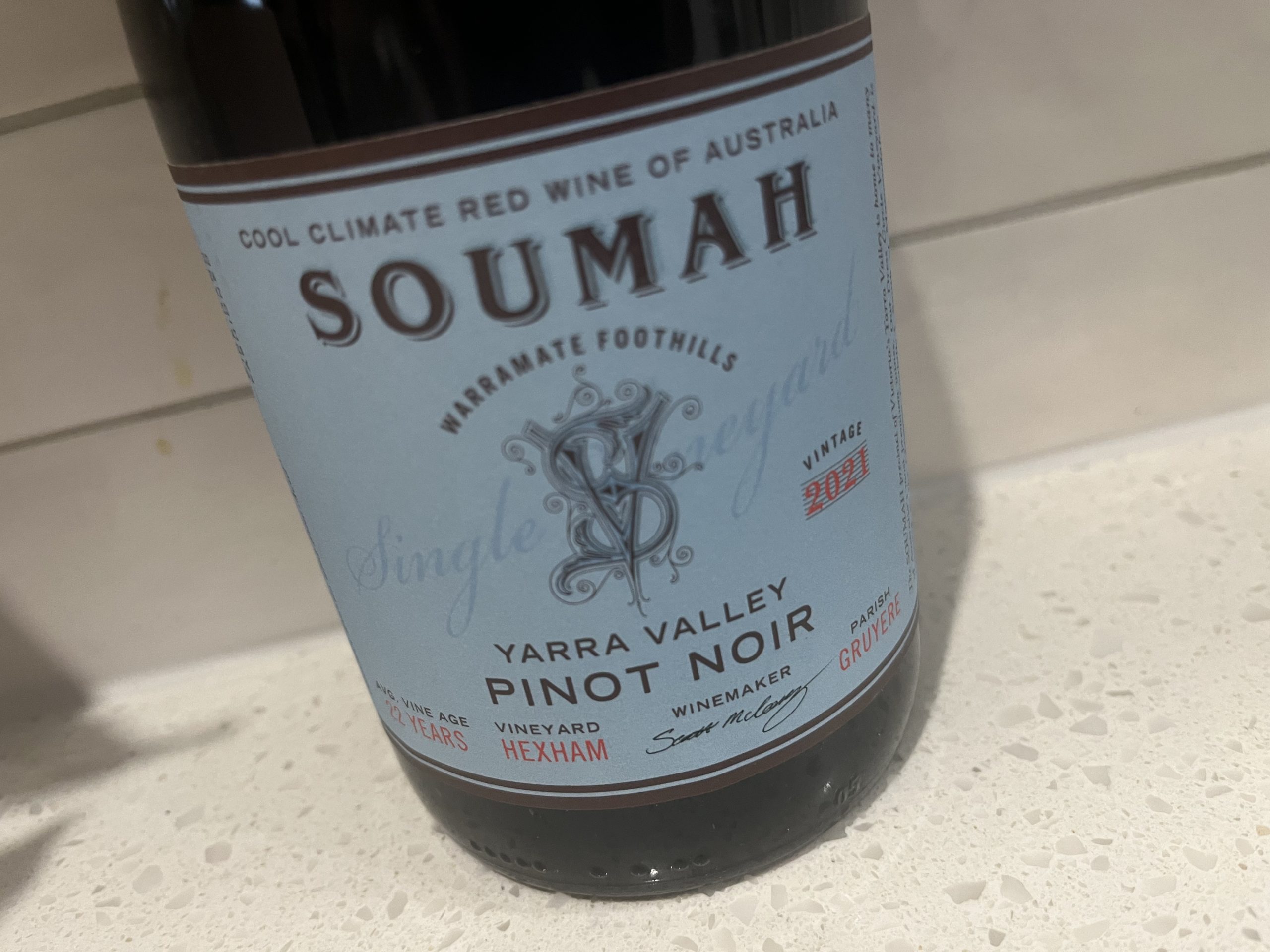 Soumah Hexham Vineyard Pinot Noir 2021