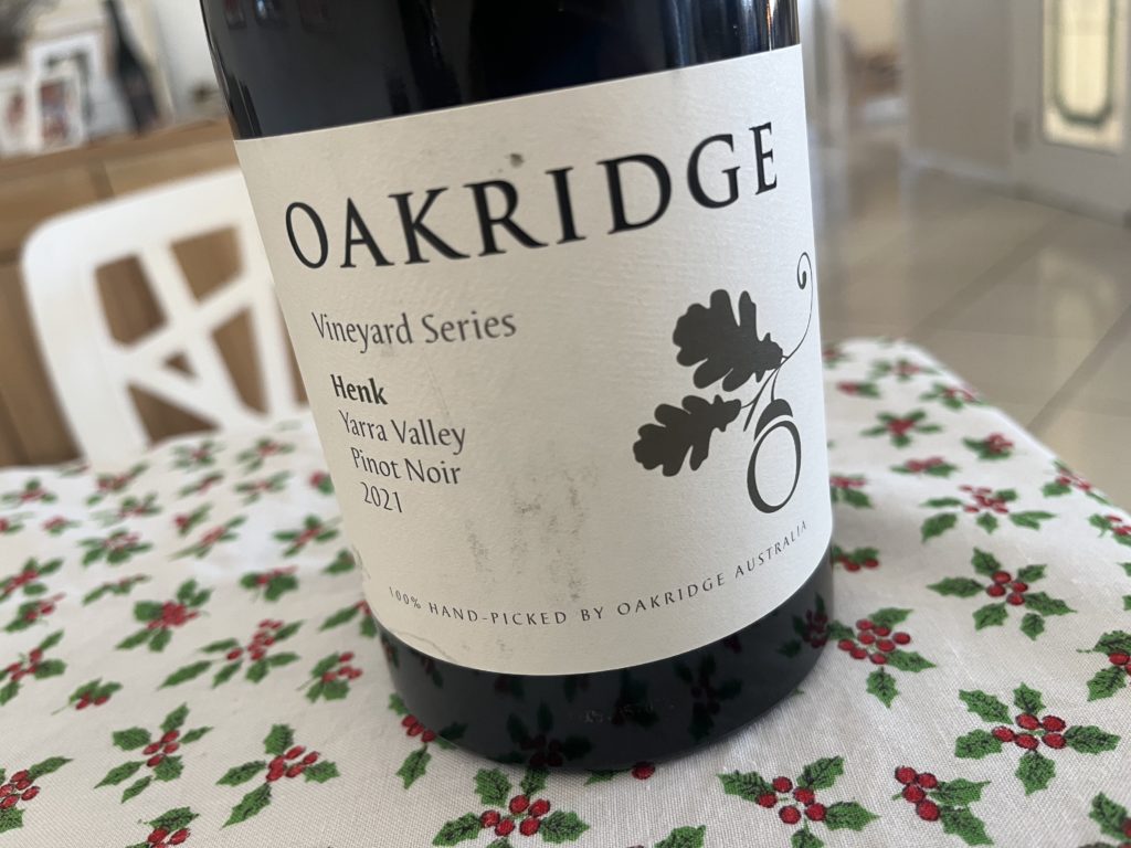 Oakridge Vineyard Series Henk Pinot Noir 2021