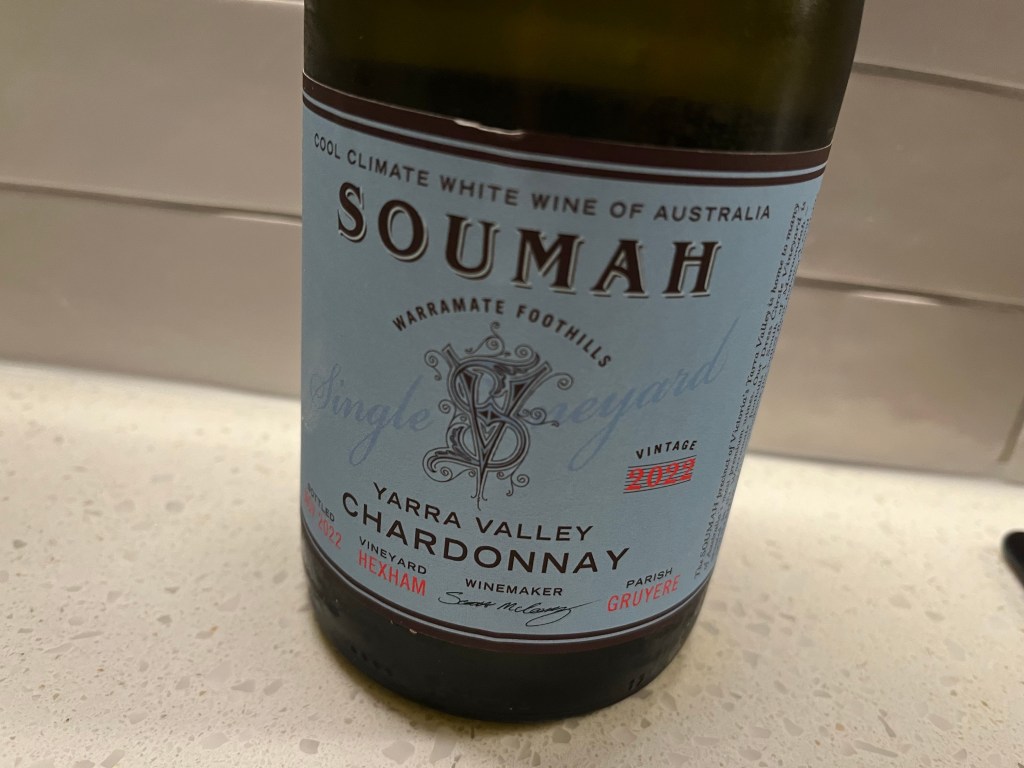 Soumah Single Vineyard Hexham Chardonnay 2022