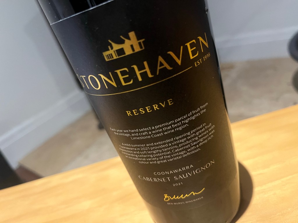 Stonehaven Reserve Coonawarra Cabernet Sauvignon 2021
