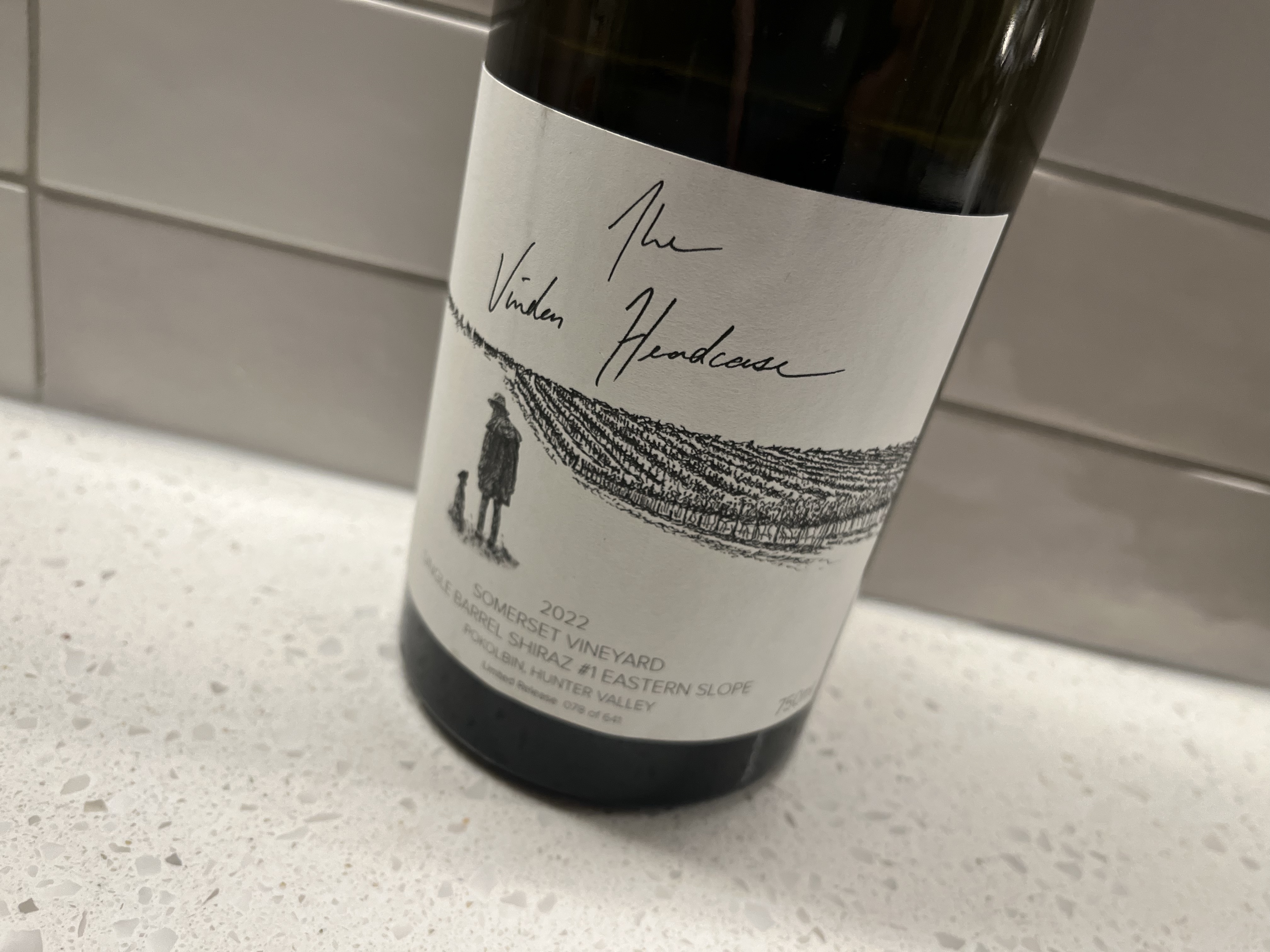 The Vinden Headcase Single Barrel #1 Eastern Slope Shiraz 2022