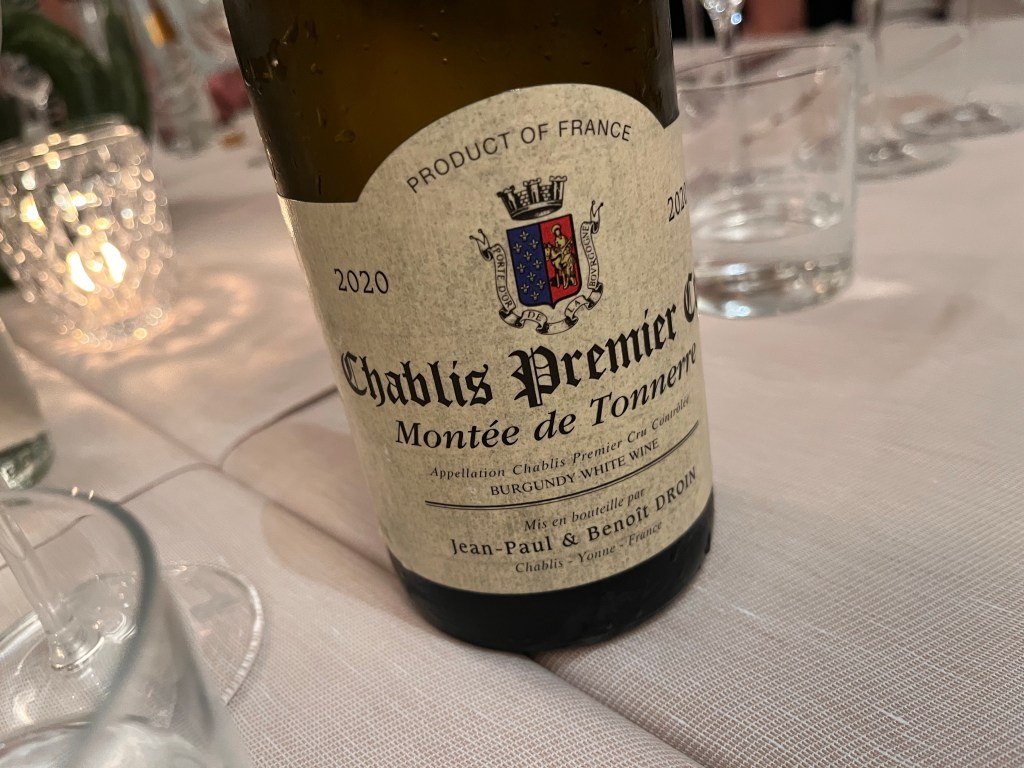 Droin Chablis Premier Cru Montée de Tonnerre 2020