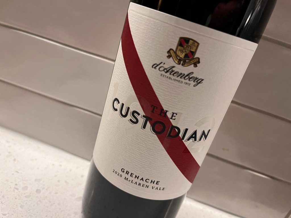 d’Arenberg The Custodian Grenache 2020