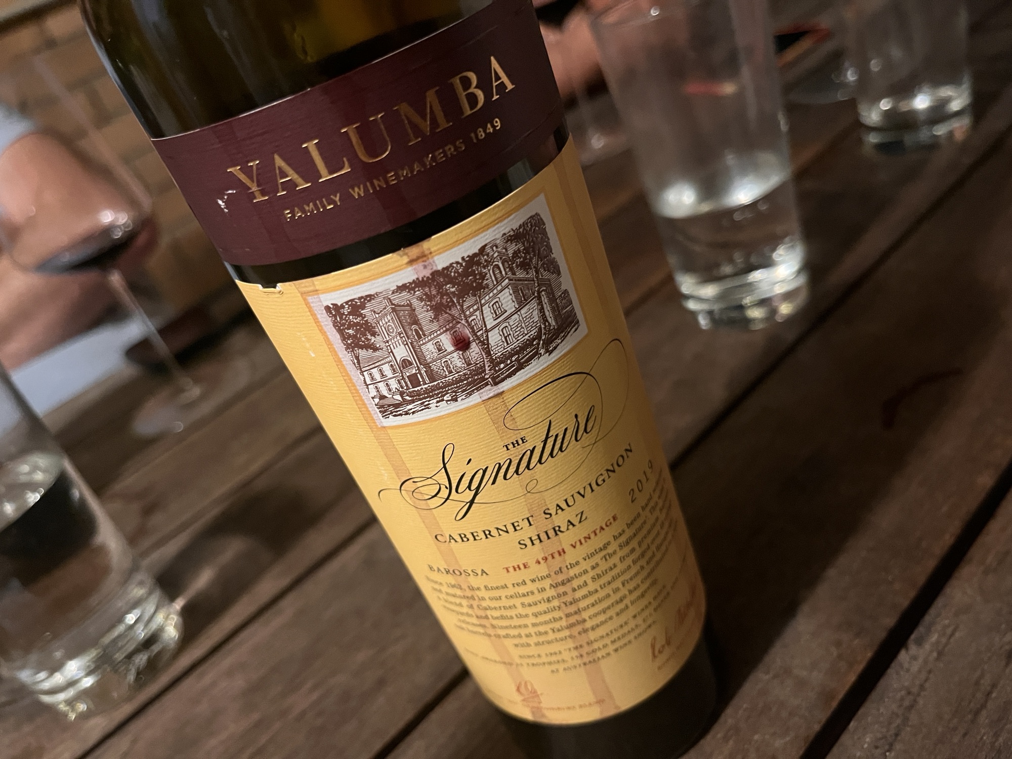 Wine for the patient: Yalumba Signature Cabernet Shiraz 2019