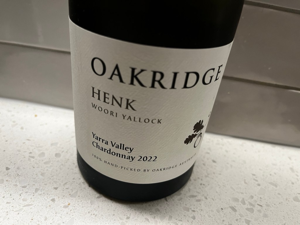 Oakridge Henk Chardonnay 2022