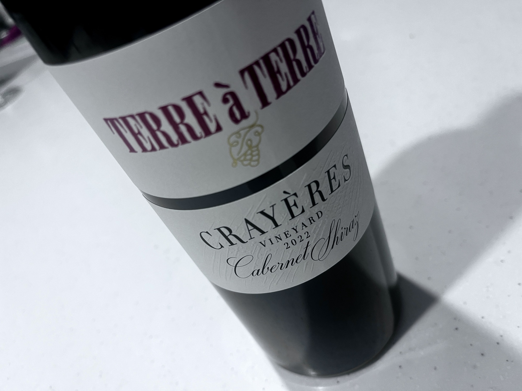 Review: Terre à Terre Crayères Vineyard Cabernet Shiraz 2022. Happy 20th!