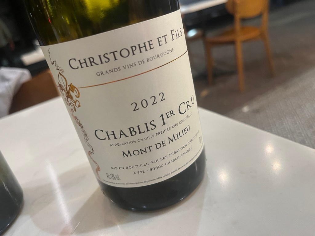 Christophe et Fils Chablis 1er Cru Mont de Milieu