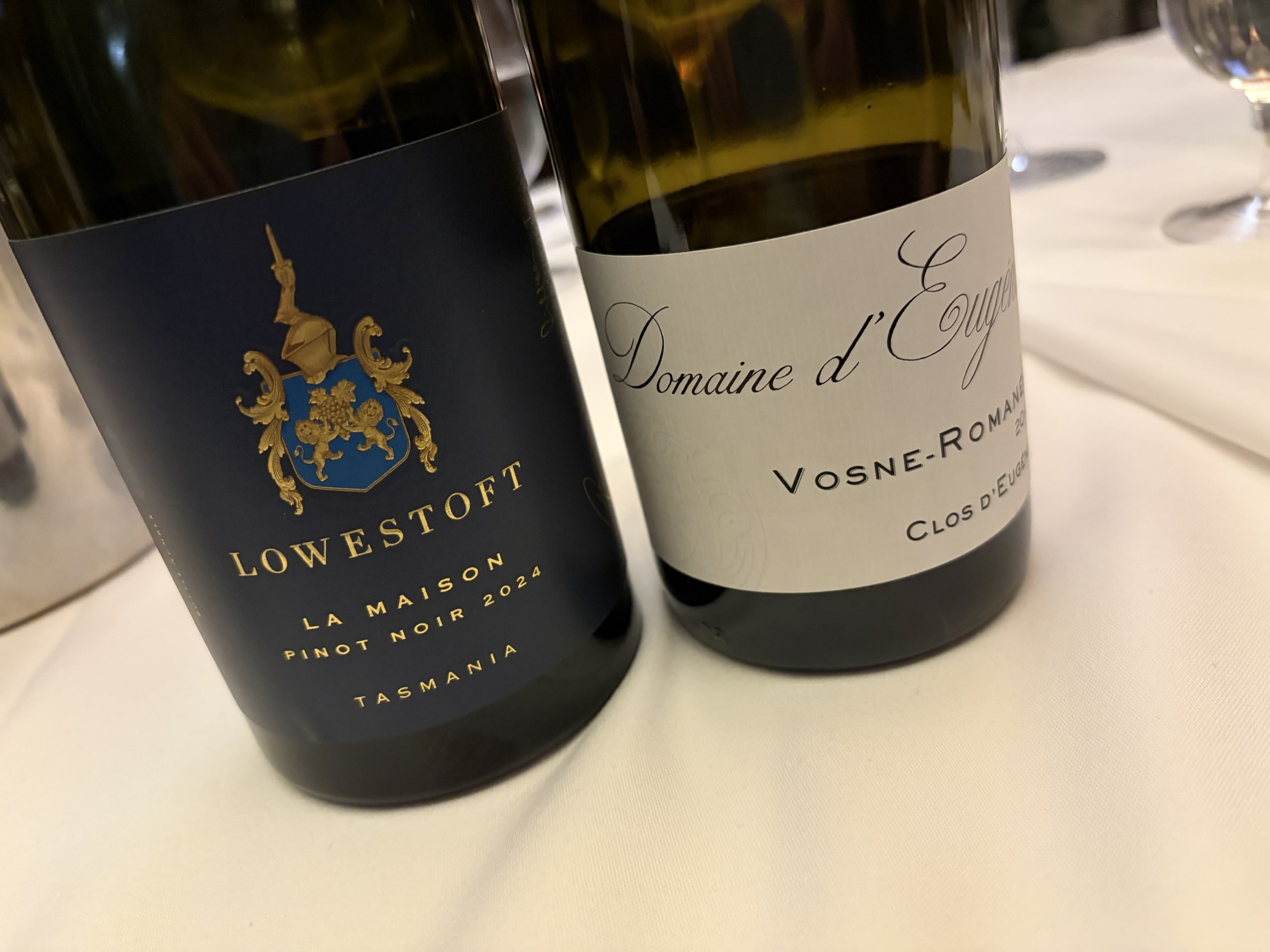 All the new Lowestoft super Tassie wines vs some choice Burgundy