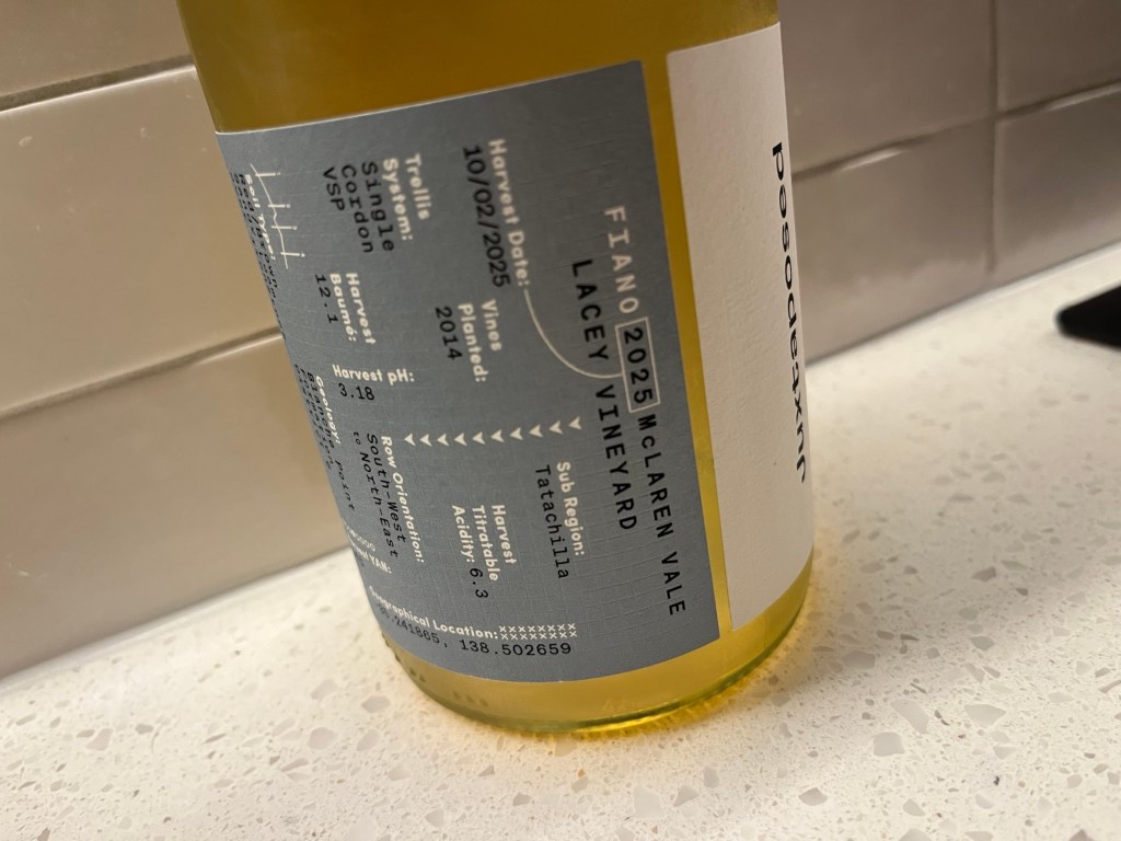 Juxtaposed Lacey Vineyard Fiano 2025
